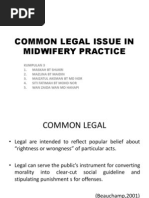 Common Legal Issue in Midwifery Practice