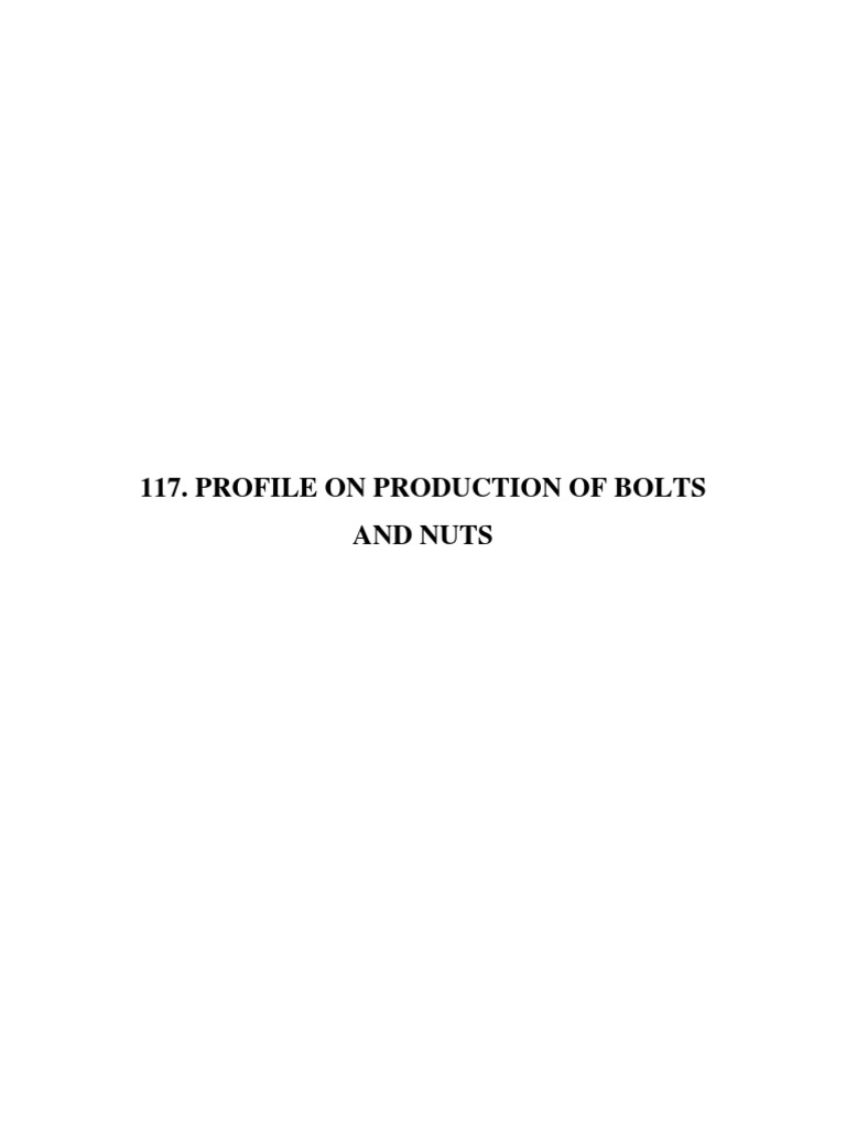 Bolts and Nuts | PDF | Screw | Internal Rate Of Return