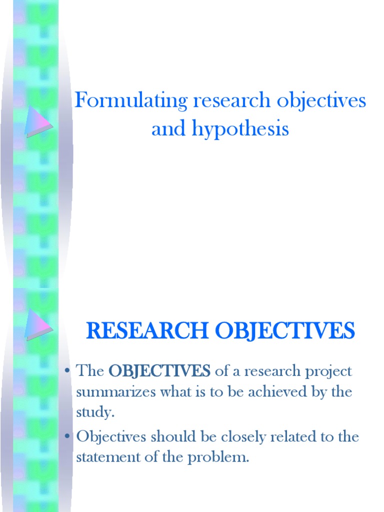 formulating research objectives pdf