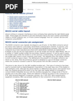 RS232 Serial Cable Pinout Information