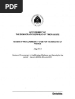 Download Deloitte Audit of Ministry Security and Defence Timor-Leste 2012 by Transparency Timor SN134483519 doc pdf