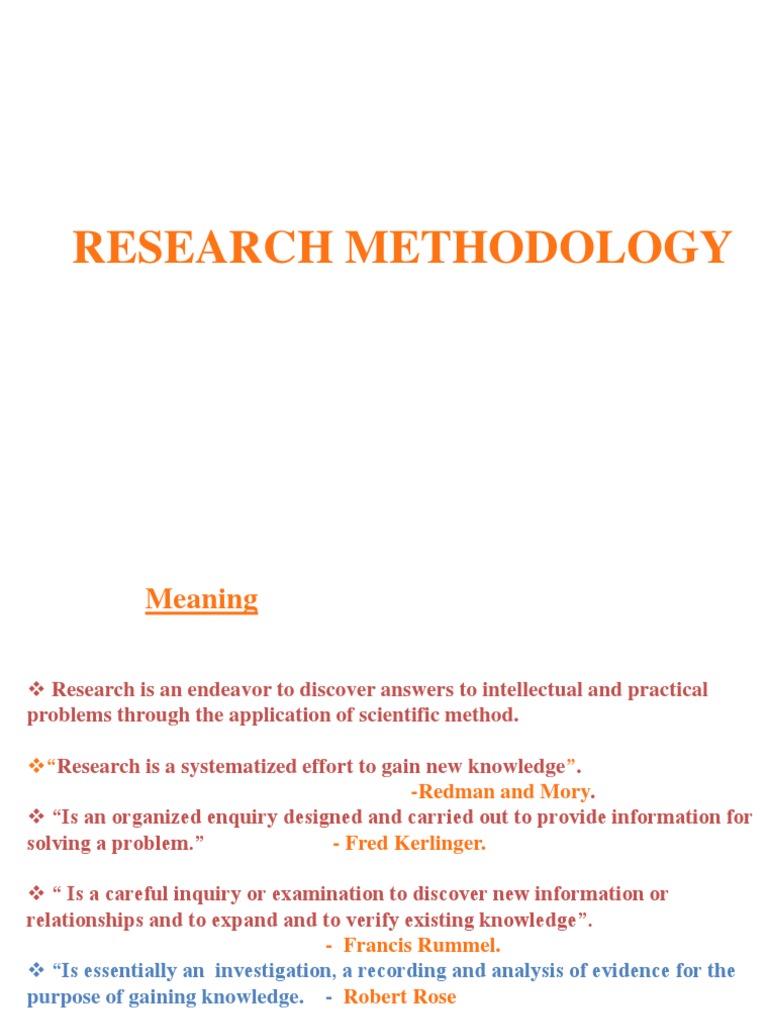Research Methodology | PDF | Hypothesis | Statistical Hypothesis Testing