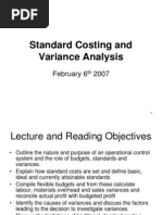 Standard Costing and Variance Analysis