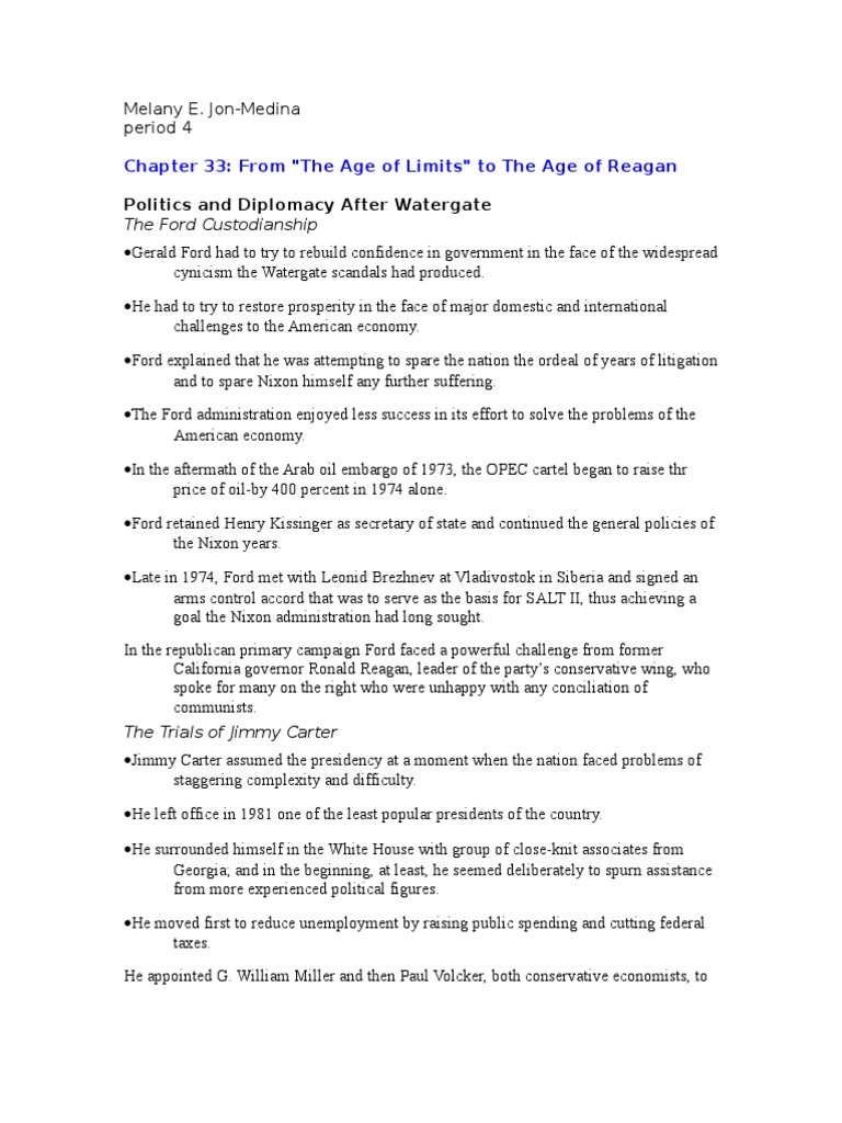 Alan Brinkley American History Chapter 33 Outline | PDF | Supply Side ...
