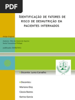 Apresentação Artigo - Estágio em nutrição clínica I