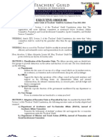 Executive Order 001 (Identifying The Executive Units of Teachers' Guild For Academic Year 2013-2014)