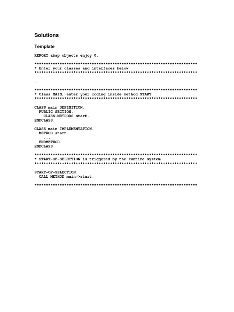 Solutions: Template | PDF | Method (Computer Programming) | Class ...
