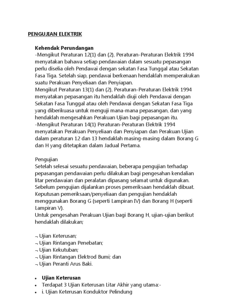 Pengujian Elektrik Pdf
