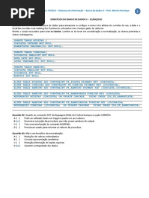 Questões de avaliação para disciplina de banco de dados