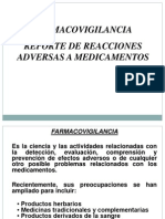 Farmacovigilancia - Reacciones Adversas A Medicamentos