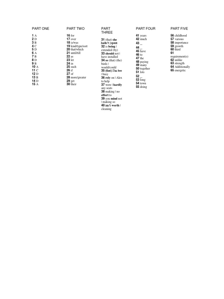 Part One Part Two Three Part Four Part Five | PDF