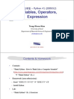 2009 Puython Variables, Expressions, Statements