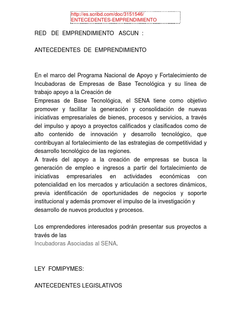 Como Hacer Los Antecedentes De Un Proyecto Ejemplo
