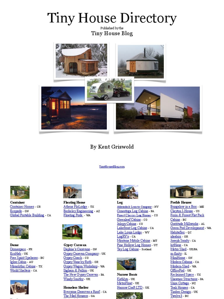 Tiny House Directory V3 Log Cabin Architectural Design