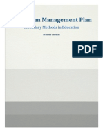 Classroom Management Plan