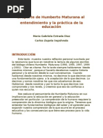 El Aporte de Humberto Maturana A La Educacion