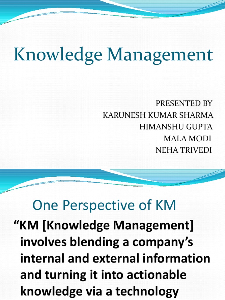 Understanding Knowledge Management Concepts | PDF | Career & Growth