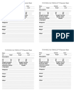 Tunnels & Trolls Character Sheet