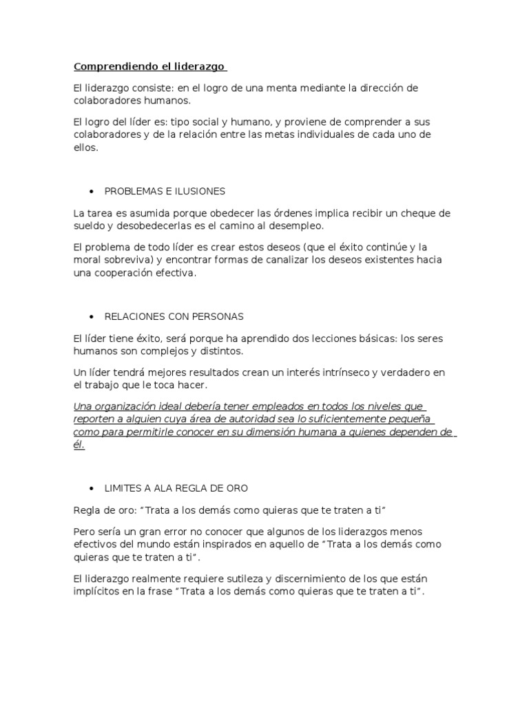 Claves del liderazgo efectivo y humano | PDF