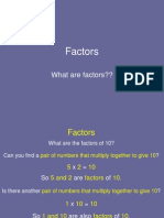 Factors Primes Square