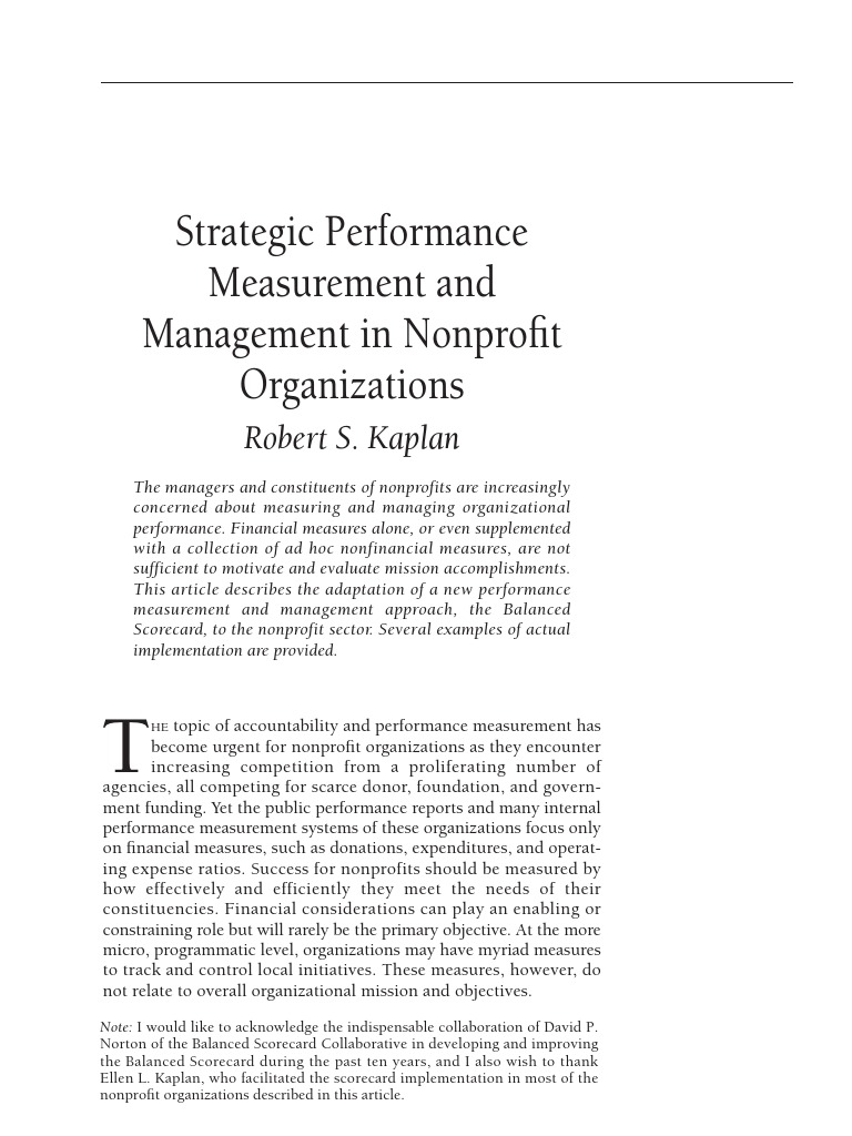Example Of Nonprofit Balanced Scorecard With 14 Kpis