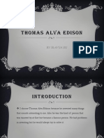 Thomas Alva Edison: by Sravya Sri