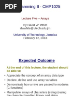 Programming Two Lecture 5 - Arrays 2013feb12