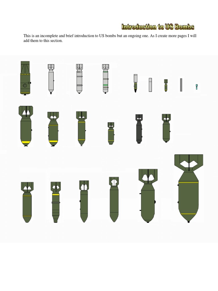 An Introduction To US Bombs PDF | PDF | Fuze | Bomb