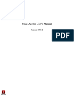 MSC - Access User's Manual Version 2005.1