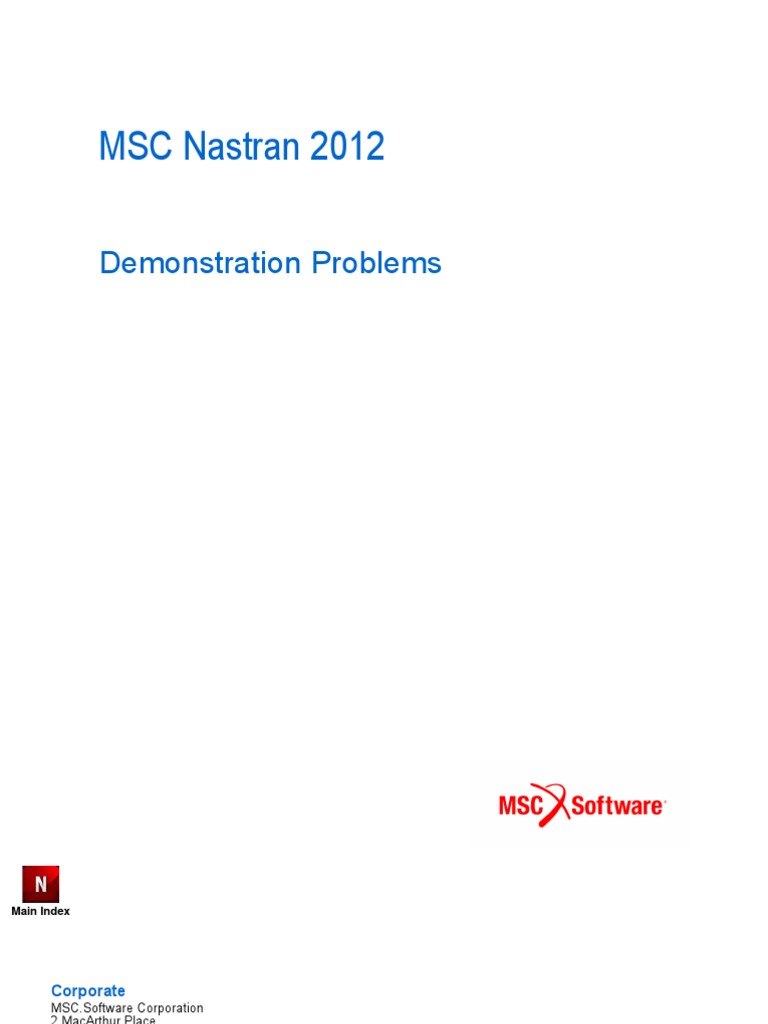 24　-TWENTY FOUR-DVD-BOX MSC Nastran 2012 Demonstration Problems | PDF | Computers