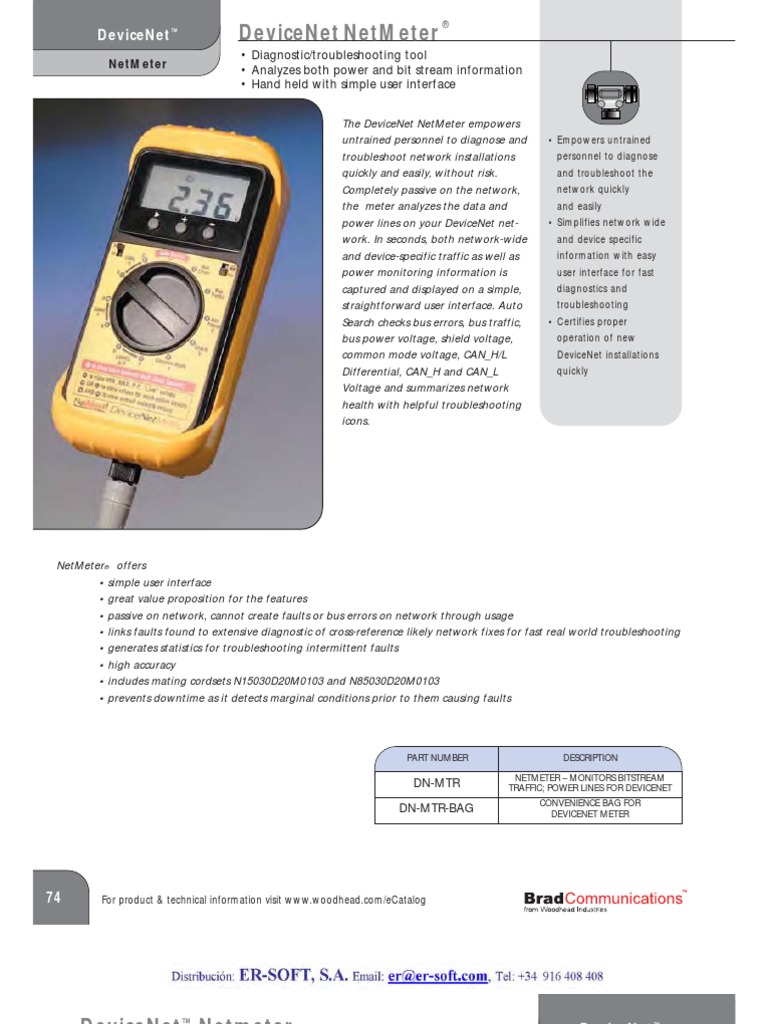 Brad Catalog Page 074 075 DeviceNet NetMeter DN MTR PDF | PDF ...