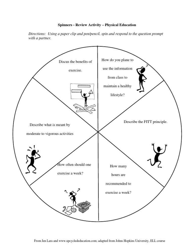 Spinner Activity for PE Class | PDF