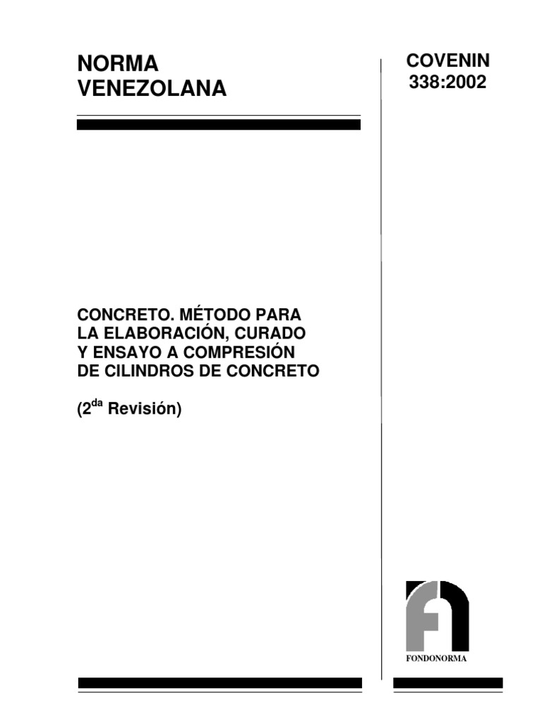 0338-2002 Cilindros de Concreto PDF | PDF | Hormigón | Materiales