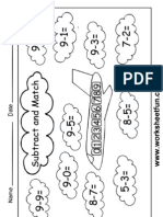 Aeroplane-Cloud-Subtract and Match 1