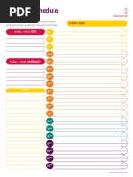 Free Printable Daily Schedule Form Template