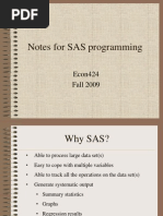 Notes For SAS Programming Fall2009