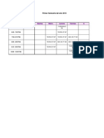 Horario i Semestre de 2013