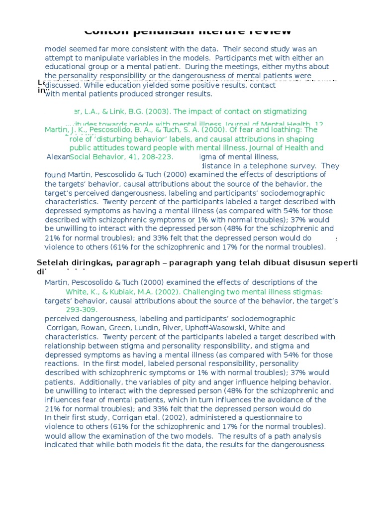 Contoh Penulisan Literature Review - numsbert