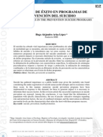 Factores de Éxito en Programas de Prevención Del Suicidio