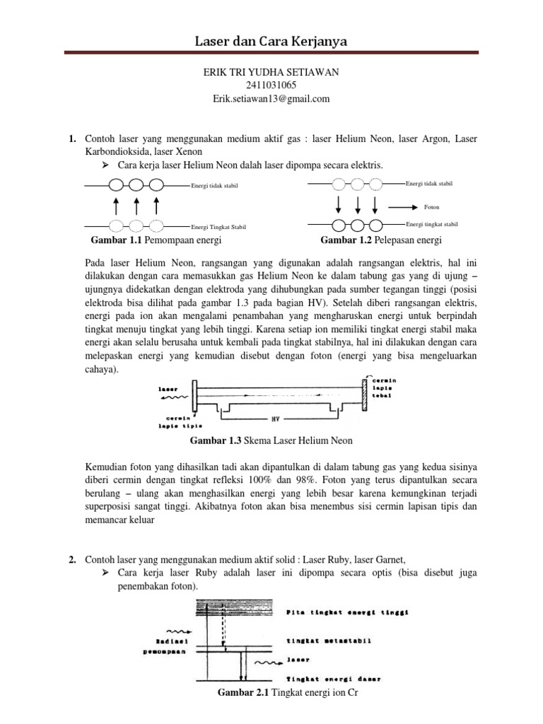 Laser Dan Cara Kerjanya Pdf