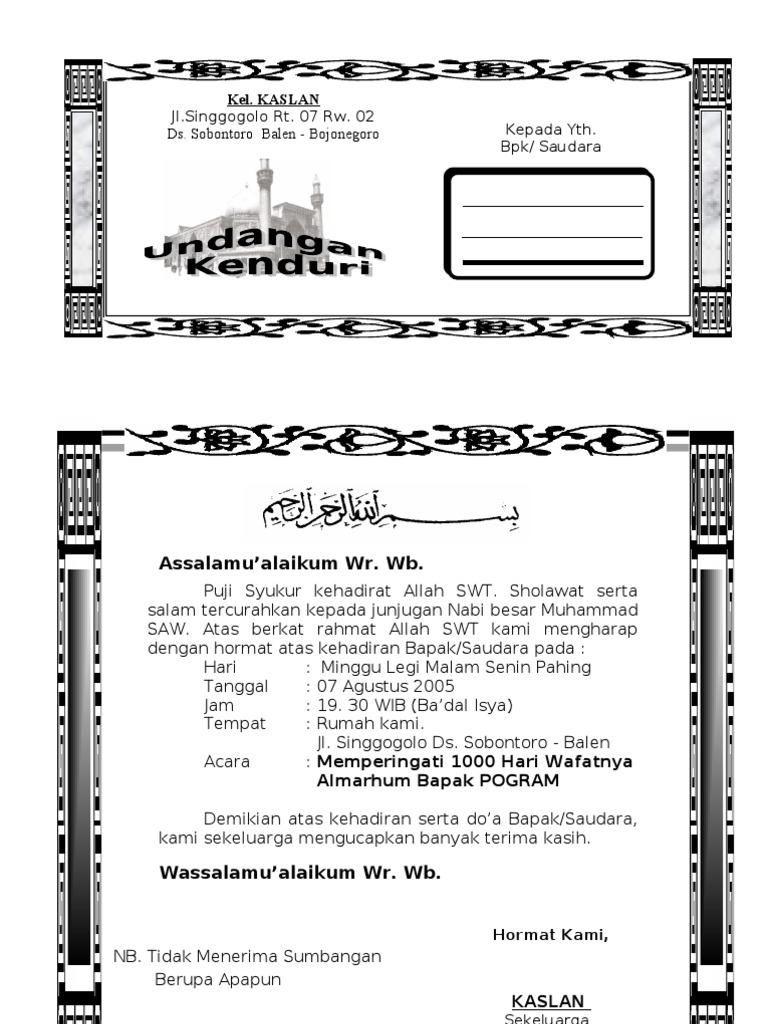 Undangan 1000 Hari Doc