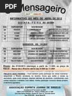 O Mensageiro Abril 13