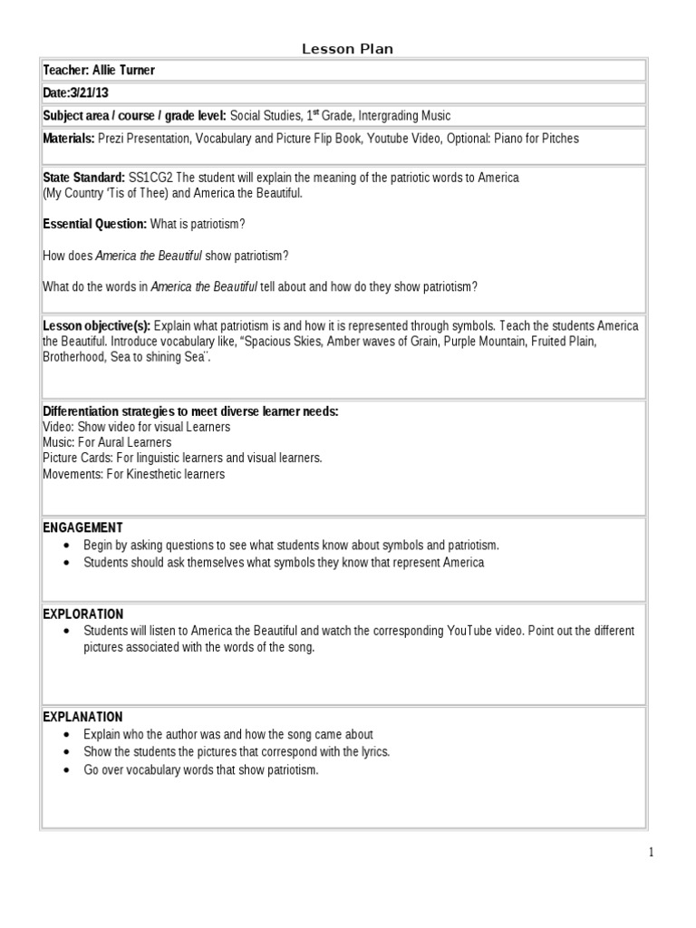 Sample Lesson Plan | PDF | Lesson Plan | Vocabulary