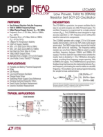 Description Features: Ltc6900 Low Power, 1Khz To 20Mhz Resistor Set Sot-23 Oscillator