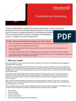 Learning Infosheets Translating and Interpreting