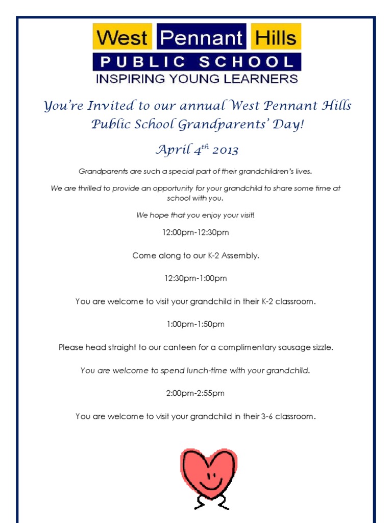 You're Invited To Our Annual West Pennant Hills Public School