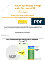 Development of Renewable Energy Sources in Germany 2011