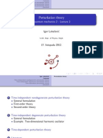 Lecture On Perturbation Theory