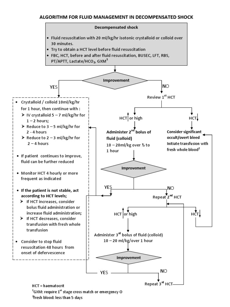 Fluid Management in Decompensated Shock | PDF