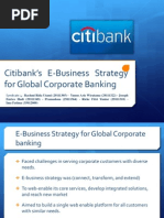 Citibank E-Business Strategy for Global Corporate Banking